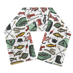 Fishing Equipment Pattern Print Scarf