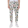 Fishing Equipment Pattern Print Joggers