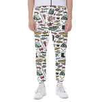 Fishing Equipment Pattern Print Scuba Joggers