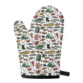 Fishing Equipment Pattern Print Single Oven Mitt