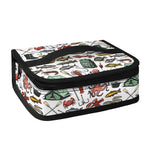 Fishing Equipment Pattern Print Small Lunch Bag