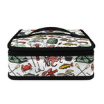 Fishing Equipment Pattern Print Small Lunch Bag