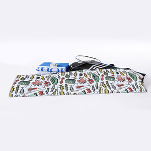 Fishing Equipment Pattern Print Sports Towel