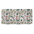 Fishing Equipment Pattern Print Towel