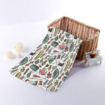 Fishing Equipment Pattern Print Towel