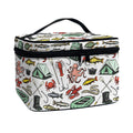 Fishing Equipment Pattern Print Travel Makeup Bag
