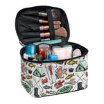 Fishing Equipment Pattern Print Travel Makeup Bag