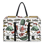 Fishing Equipment Pattern Print Utility Tote Bag