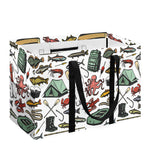 Fishing Equipment Pattern Print Utility Tote Bag