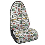 Fishing Equipment Pattern Print Waterproof Car Seat Cover