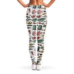Fishing Equipment Pattern Print Women's Leggings