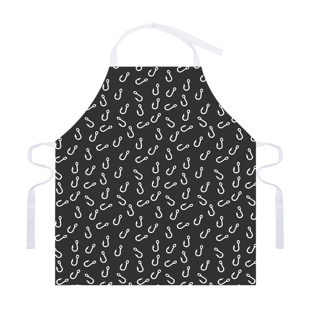 Fishing Hooks Pattern Print Adjustable Apron