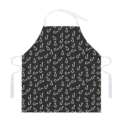 Fishing Hooks Pattern Print Adjustable Apron