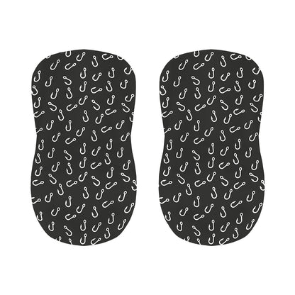 Fishing Hooks Pattern Print Bar Stool Covers