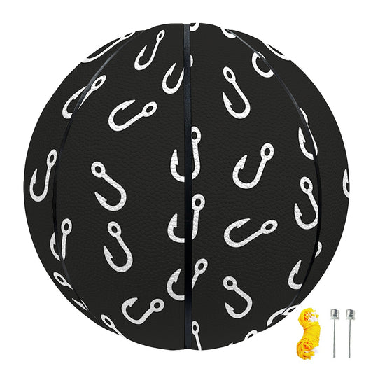 Fishing Hooks Pattern Print Basketball