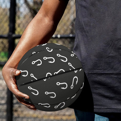 Fishing Hooks Pattern Print Basketball