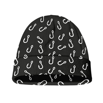 Fishing Hooks Pattern Print Beanie