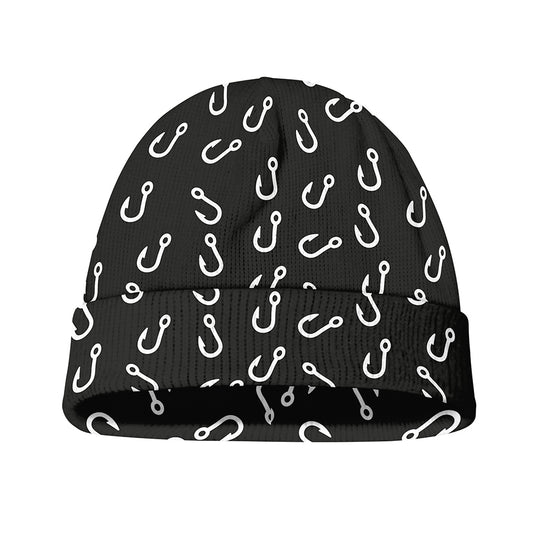 Fishing Hooks Pattern Print Beanie