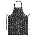 Fishing Hooks Pattern Print Bib Apron With Pocket