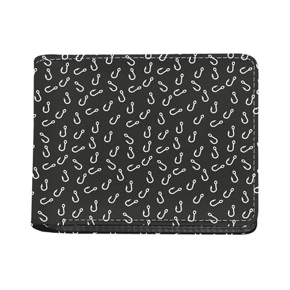 Fishing Hooks Pattern Print Bifold Wallet