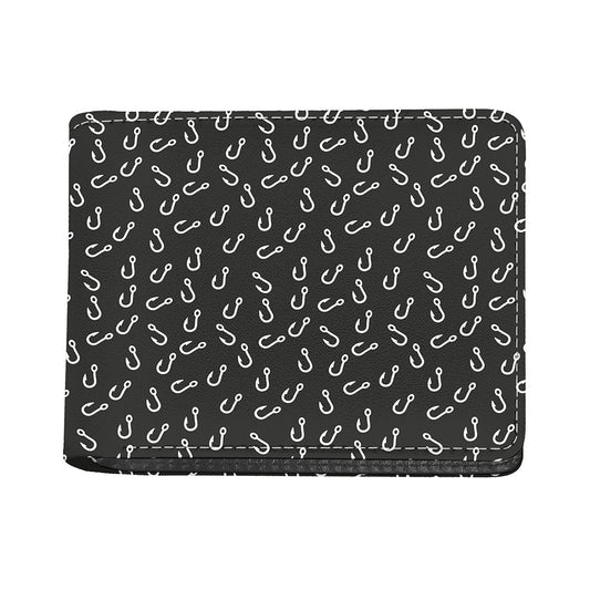 Fishing Hooks Pattern Print Bifold Wallet