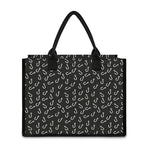 Fishing Hooks Pattern Print Canvas Tote Bag