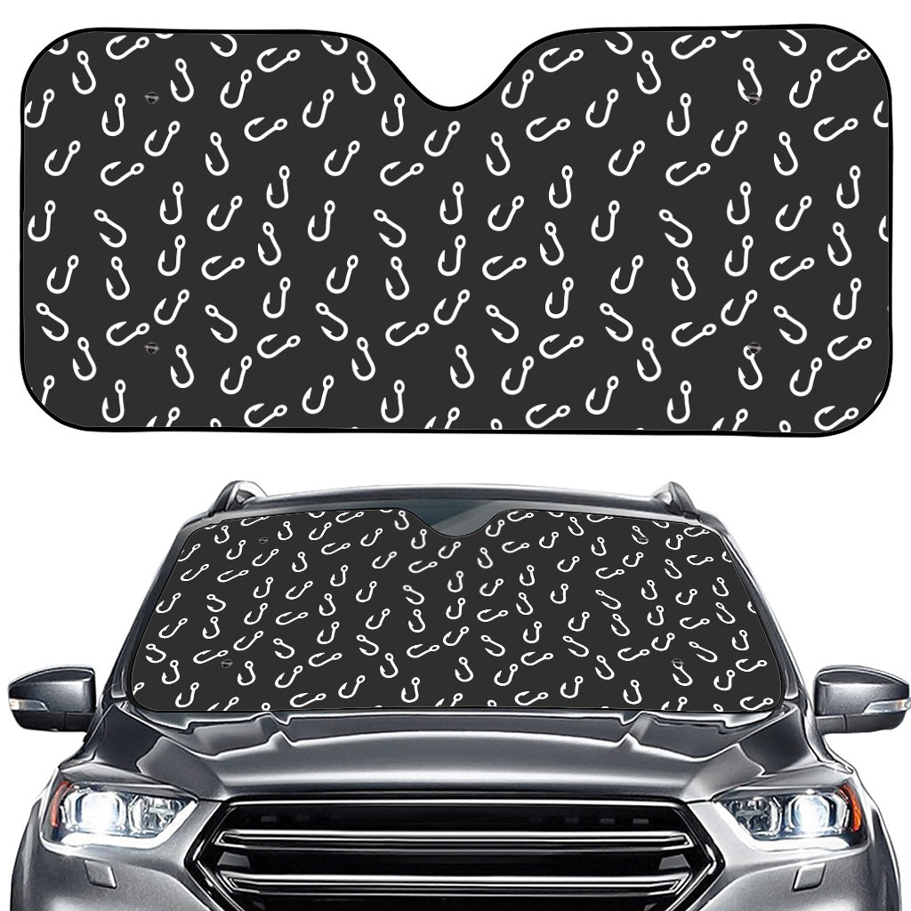 Fishing Hooks Pattern Print Car Windshield Sun Shade