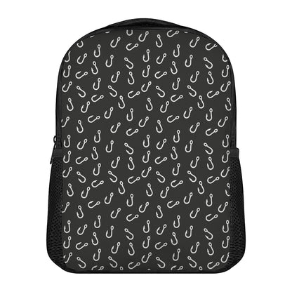 Fishing Hooks Pattern Print Casual Backpack