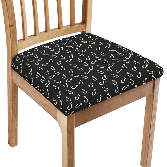 Fishing Hooks Pattern Print Chair Cushion Cover