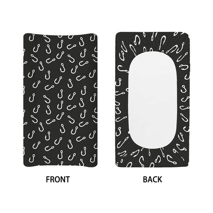 Fishing Hooks Pattern Print Changing Pad Cover