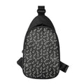 Fishing Hooks Pattern Print Sling Bag