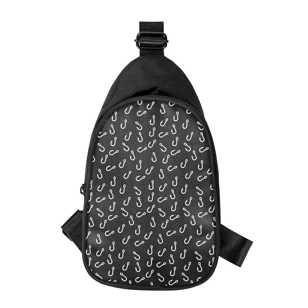 Fishing Hooks Pattern Print Chest Bag