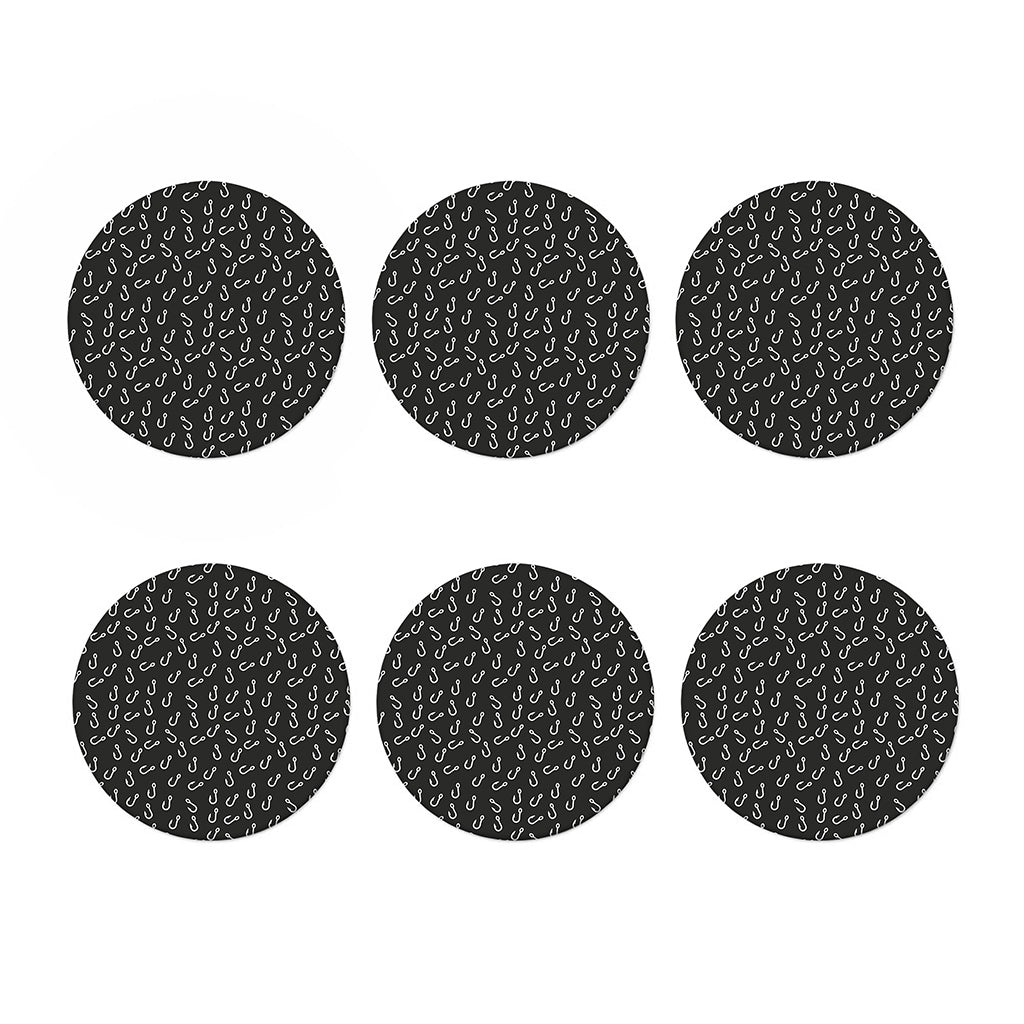 Fishing Hooks Pattern Print Coaster Set