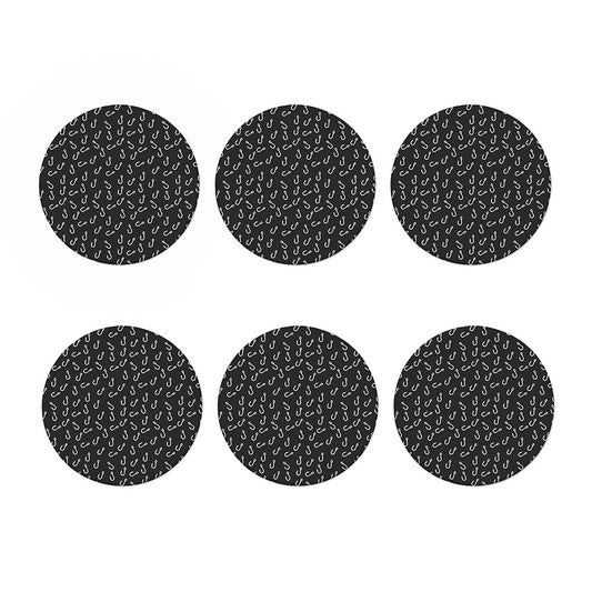 Fishing Hooks Pattern Print Coaster Set