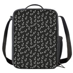 Fishing Hooks Pattern Print Crossbody Lunch Bag