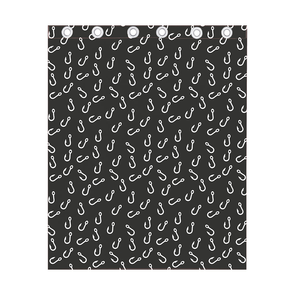 Fishing Hooks Pattern Print Curtain