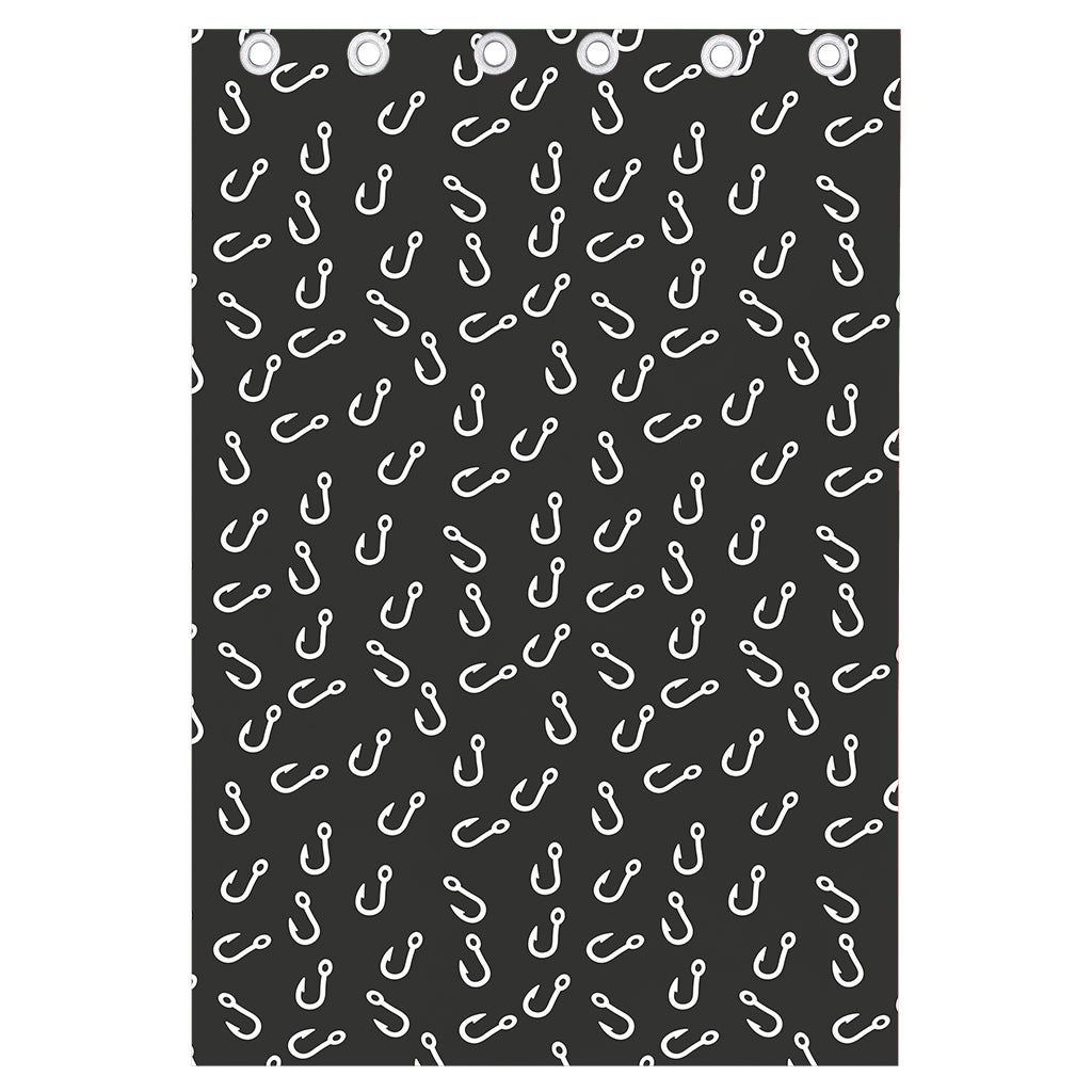 Fishing Hooks Pattern Print Curtain