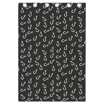 Fishing Hooks Pattern Print Curtain