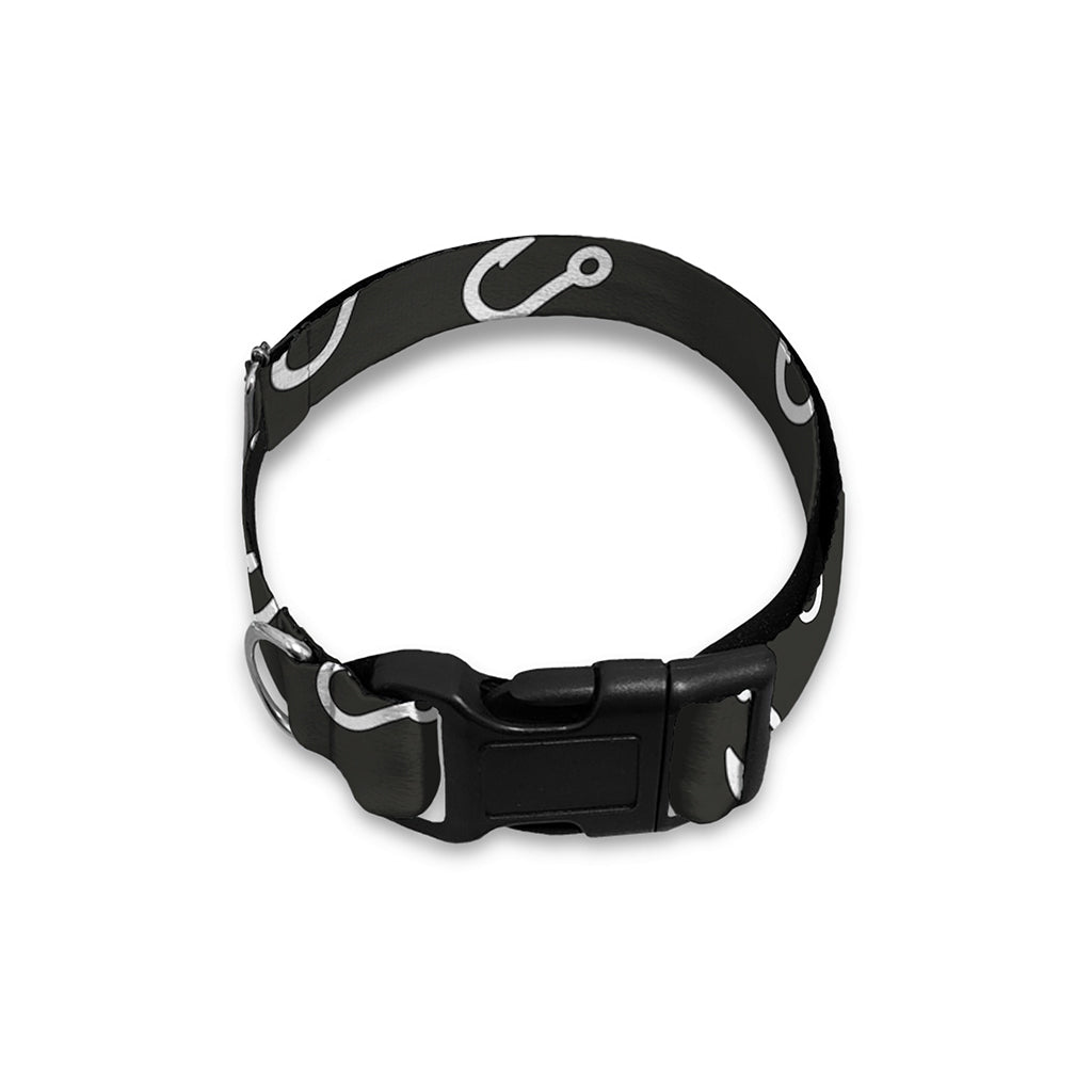 Fishing Hooks Pattern Print Dog Collar