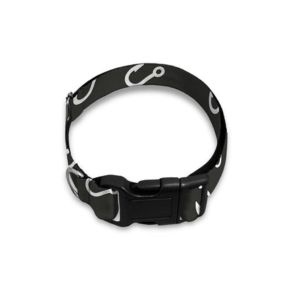 Fishing Hooks Pattern Print Dog Collar