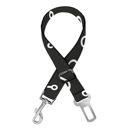 Fishing Hooks Pattern Print Dog Seat Belt