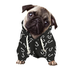 Fishing Hooks Pattern Print Dog Zip Up Hoodie