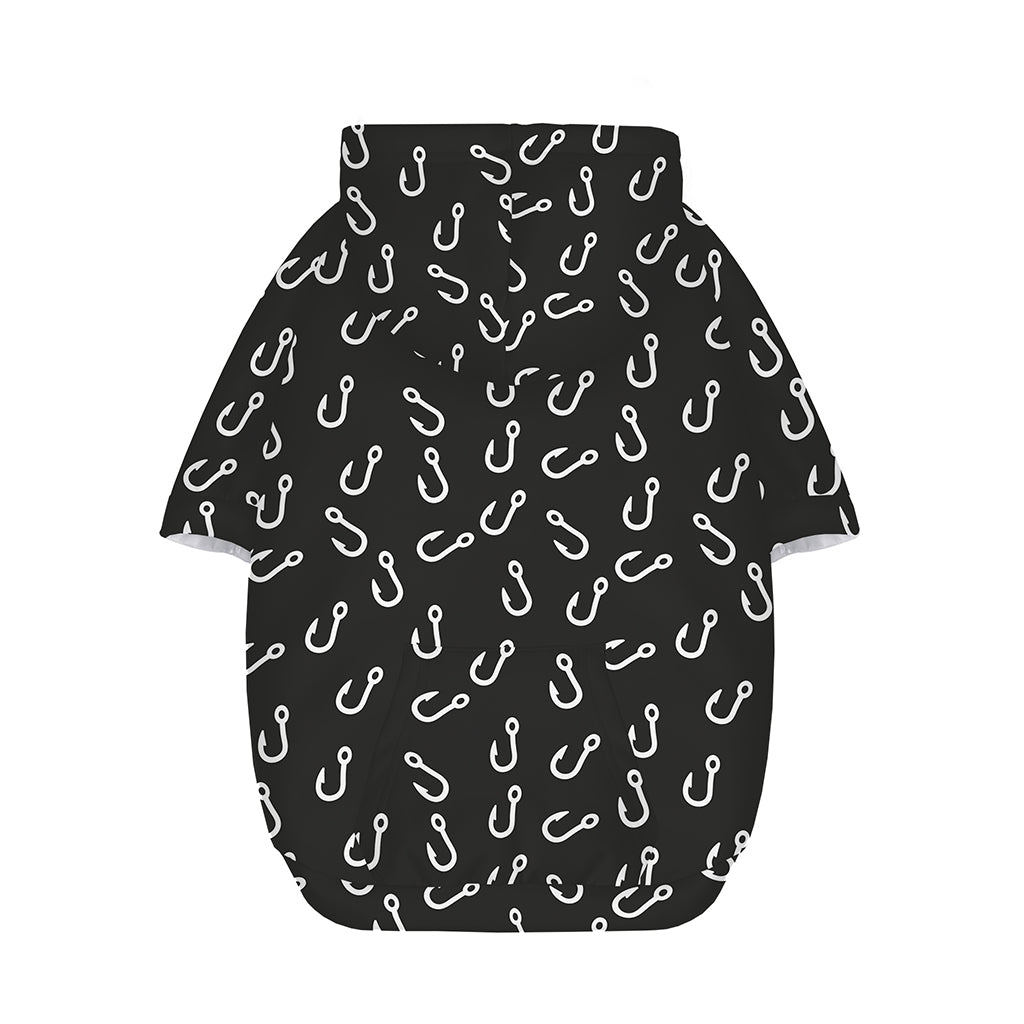Fishing Hooks Pattern Print Dog Zip Up Hoodie