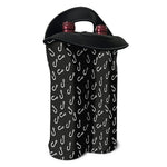Fishing Hooks Pattern Print Double Neoprene Wine Tote