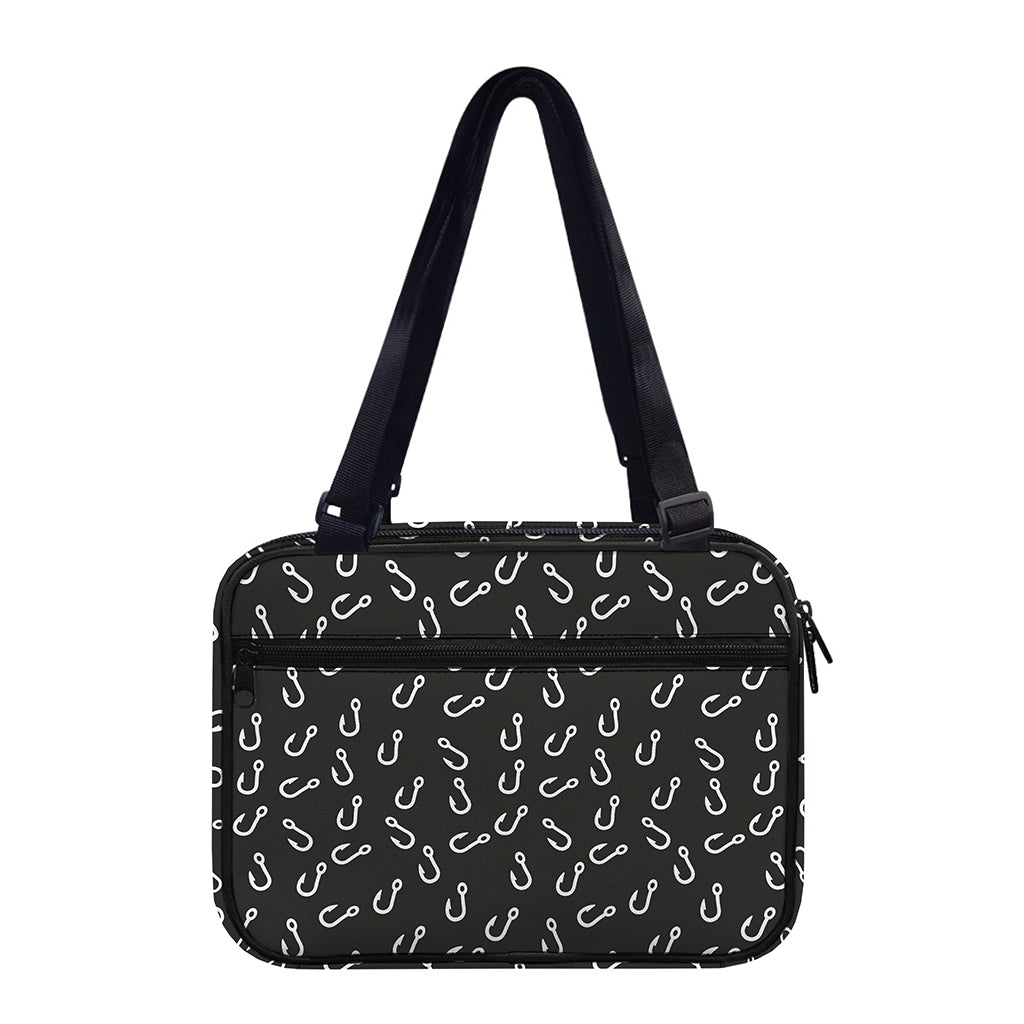Fishing Hooks Pattern Print Double Strap Bible Bag