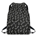 Fishing Hooks Pattern Print Drawstring Backpack