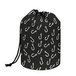 Fishing Hooks Pattern Print Drawstring Makeup Bag