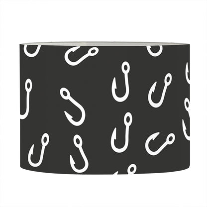 Fishing Hooks Pattern Print Drum Lamp Shade