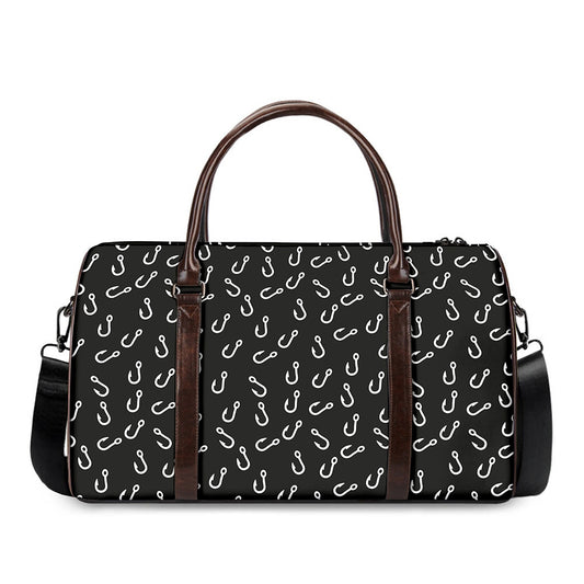 Fishing Hooks Pattern Print Duffle Bag