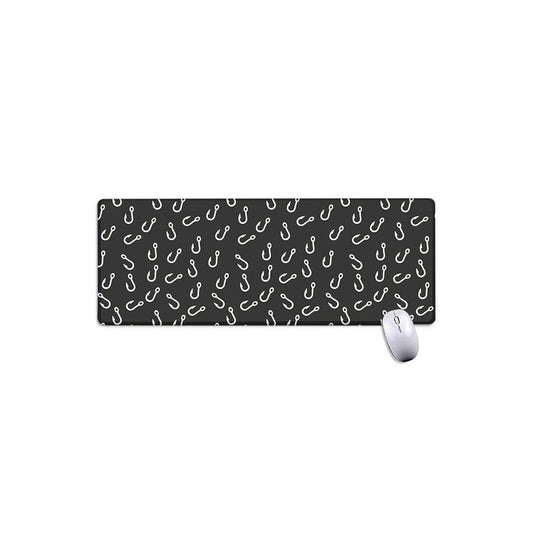 Fishing Hooks Pattern Print Extended Mouse Pad